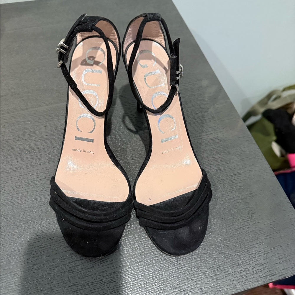Gucci Women's Black Heeled Sandals